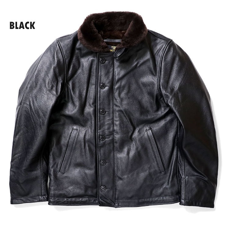 【年に１度の大感謝セール開催中です！】【大幅割引実施中！】★HOUSTON / ヒューストン 8177 COW LEATHER N-1 DECK JACKET / カウレザーN-1デッキジャケット -全2色-